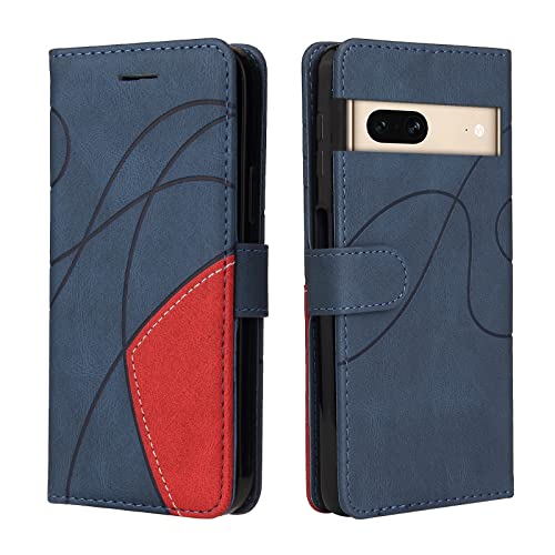 CXTcase Handyhülle für Google Pixel 7, Flip PU Leder Hülle Google Pixel 7 Cover, Modisch Flip Case Google Pixel 7 Handytasche Schutzhülle, Blau von CXTcase