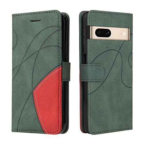 CXTcase Handyhülle für Google Pixel 7, Flip PU Leder Hülle Google Pixel 7 Cover, Modisch Flip Case Google Pixel 7 Handytasche Schutzhülle, Grün von CXTcase