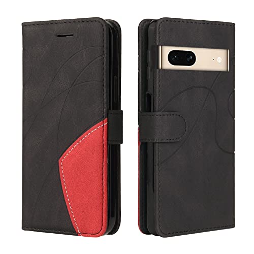 CXTcase Handyhülle für Google Pixel 7a, Flip PU Leder Hülle Cover, Modisch Flip Case für Google Pixel 7a Handytasche Schutzhülle, Schwarz von CXTcase