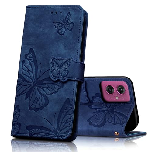 CXTcase Handyhülle für Motorola Moto G55 Hülle,Schutzhülle Flip Case für Motorola Moto G55,PU Leder Magnetische Schmetterlings Lederhülle Tasche für Motorola Moto G55,Blau CXTcase Handyhülle für Motorola Moto G55 Hülle,Schutzhülle Flip Case für Motorola Moto G55,PU Leder Magnetische Schmetterlings Lederhülle Tasche für Motorola Moto G55,Blau von CXTcase