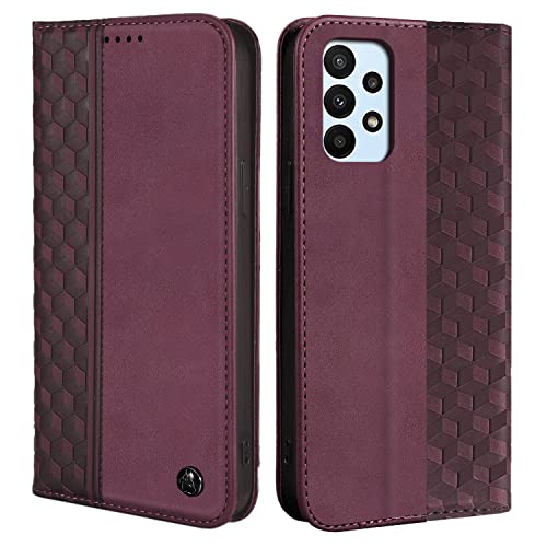 CXTcase Handyhülle für Samsung Galaxy A23 4G&5G/M23 5G/F23/M13 4G Hülle,Lederhülle Flip Case für Samsung Galaxy A23 4G,PU Leder Stoßfeste Magnetische Schutzhülle Tasche für Galaxy M23 5G,Weinrot CXTcase Handyhülle für Samsung Galaxy A23 4G&5G/M23 5G/F23/M13 4G Hülle,Lederhülle Flip Case für Samsung Galaxy A23 4G,PU Leder Stoßfeste Magnetische Schutzhülle Tasche für Galaxy M23 5G,Weinrot von CXTcase