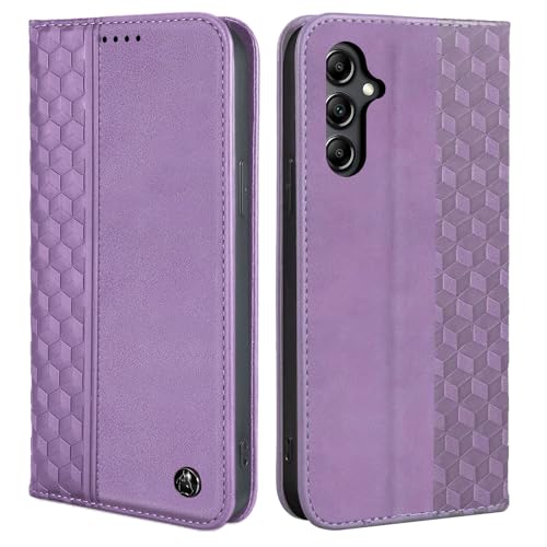 CXTcase Handyhülle für Samsung Galaxy A25 5G Hülle, Lederhülle Flip Case für Samsung Galaxy A25 5G, PU Leder Stoßfeste Magnetische Schutzhülle Tasche für Samsung Galaxy A25 5G, Violett von CXTcase