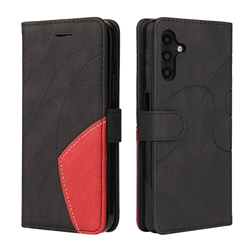 CXTcase Handyhülle für Samsung Galaxy A34 5G, Flip PU Leder Hülle Samsung Galaxy A34 5G Cover, Modisch Flip Case Samsung Galaxy A34 5G Handytasche Schutzhülle, Schwarz von CXTcase