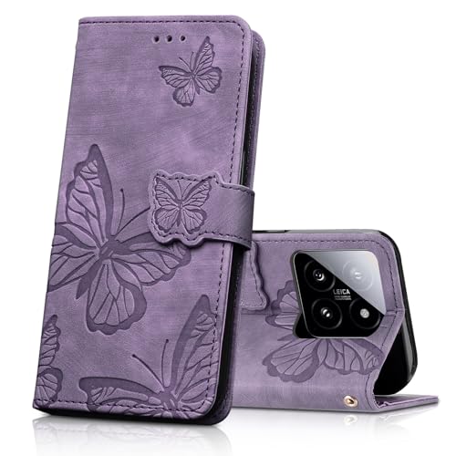 CXTcase Handyhülle für Xiaomi 14 Pro Hülle,Schutzhülle Flip Case für Xiaomi 14 Pro,PU Leder Magnetische Schmetterlings Lederhülle Tasche für Xiaomi 14 Pro,Lila CXTcase Handyhülle für Xiaomi 14 Pro Hülle,Schutzhülle Flip Case für Xiaomi 14 Pro,PU Leder Magnetische Schmetterlings Lederhülle Tasche für Xiaomi 14 Pro,Lila von CXTcase