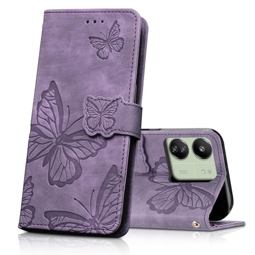 CXTcase Handyhülle für Xiaomi Redmi 13C Hülle,Schutzhülle Flip Case für Xiaomi Redmi 13C,PU Leder Magnetische Schmetterlings Lederhülle Tasche für Xiaomi Redmi 13C,Lila CXTcase Handyhülle für Xiaomi Redmi 13C Hülle,Schutzhülle Flip Case für Xiaomi Redmi 13C,PU Leder Magnetische Schmetterlings Lederhülle Tasche für Xiaomi Redmi 13C,Lila von CXTcase