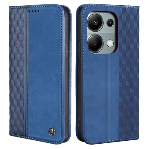 CXTcase Handyhülle für Xiaomi Redmi Note 13 Pro 4G Hülle, Lederhülle Flip Case für Xiaomi Redmi Note 13 Pro 4G, PU Leder Stoßfeste Magnetische Schutzhülle Tasche für Redmi Note 13 Pro 4G, Blau von CXTcase