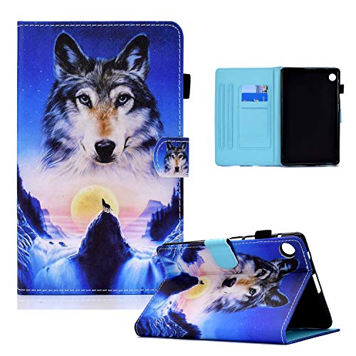 CXTcase Hülle für Samsung Galaxy Tab A8 2021 10.5 Zoll/SM-X200 / SM-X205 / SM-X207, Schutzhülle Cover Case mit Standfunktion für Samsung Galaxy Tab A8 2021/2022, Wolf von CXTcase
