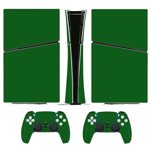 Aufkleber für PS5 Slim Digital, Konsole Skin Vinyl Cover für PS5 Slim Digital Edition, Schutzfolie für PS5 Slim Digital Controller (Grün) von CXWITHY