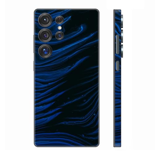 Skin Wrap für Samsung Galaxy S25 Ultra, Handy-Aufkleber für Handyrückseite, Kamera, Rahmen (blaue Linie) von CXWITHY