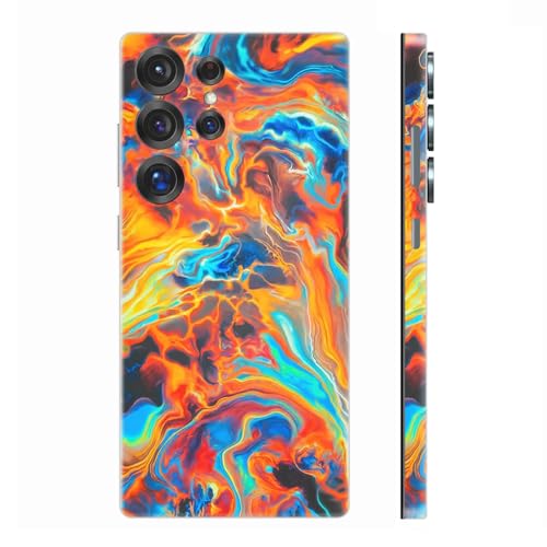 Skin Wrap für Samsung Galaxy S25 Ultra, Schutzfolie, Handy-Aufkleber, Aufkleber für Handyrückseite, Kamera, Rahmen (Orange) von CXWITHY