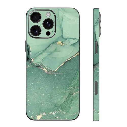 Skin Wrap für iPhone 16/15/14/13 Pro Max, Vinyl-Aufkleber, Aufkleber, Schutzfolie für Handyrückseite, Kamera, Rahmen (Grün, 16 Pro Max) von CXWITHY