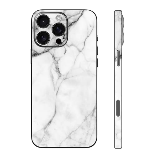Skin Wrap für iPhone 16/15/14/13 Pro Max, Vinyl-Aufkleber, Aufkleber, Schutzfolie für Handyrückseite, Kamera, Rahmen (Weiß, 16 Pro Max) von CXWITHY