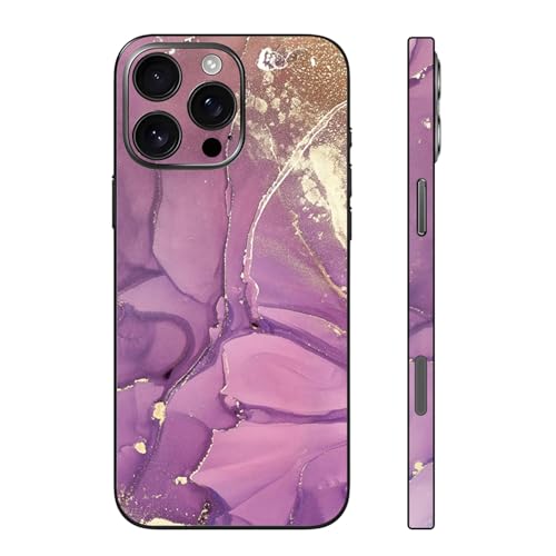 Skin Wrap für iPhone 16/15/14/13 Pro Max, Vinyl-Aufkleber, Aufkleber, Schutzfolie für Handyrückseite, Kamera, Rahmen (lila, 16 Pro Max) von CXWITHY