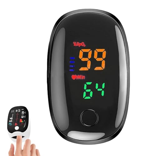 Nicht-invasives Pulsoximeter, Sauerstoffsättigung Messgerät Finger, Pulsoximeter Fingeroximeter, 2025 Aufgerüsteter Oximetrie-Monitor für den Einsatz zu Hause oder im Freien von CXYP