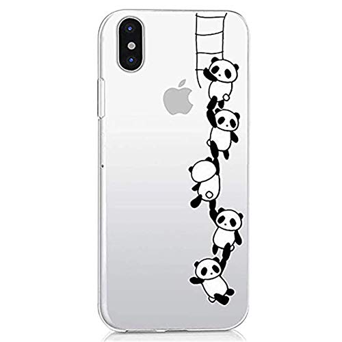 CXvwons Hülle iPhone XS MAX, iPhone XS Max/iPhone Xr Hülle Case Schutzhülle Kratzfest TPU Silikon Backcover Case 3D Painted Muster Panda Handyhülle Tasche für iPhone XS MAX (iPhone XR, 0K) von CXvwons