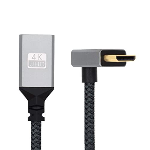 CY 4K Kabel Typ-C Mini HDMI 1.4 Mann 90 Grad nach unten gewinkelt zu HDMI weibliche Verlängerungskabel für DV MP4 Kamera DC Laptop HDTV von CY