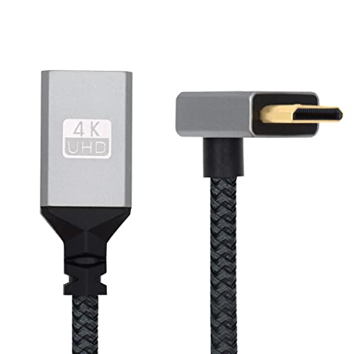 CY 4K Kabel Typ-C Mini HDMI 1.4 Stecker 90 Grad nach oben abgewinkelt auf HDMI Buchse Verlängerungskabel für DV MP4 Kamera DC Laptop HDTV von CY