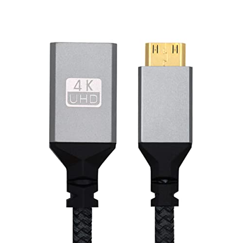 CY 4K Kabel Typ-C Mini HDMI 1.4 Stecker gerade auf HDMI Buchse Verlängerungskabel für DV MP4 Kamera DC Laptop HDTV von CY