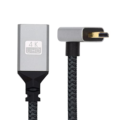 CY 4K Kabel Typ D Micro HDMI 1.4 Stecker 90 Grad nach oben abgewinkelt auf HDMI Buchse Verlängerungskabel für DV MP4 Kamera DC Laptop HDTV von CY