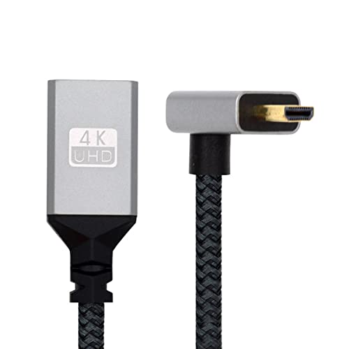 CY 4K Kabel Typ D Micro HDMI 1.4 Stecker 90 Grad nach unten abgewinkelt auf HDMI Buchse Verlängerungskabel für DV MP4 Kamera DC Laptop HDTV CY 4K Kabel Typ D Micro HDMI 1.4 Stecker 90 Grad nach unten abgewinkelt auf HDMI Buchse Verlängerungskabel für DV MP4 Kamera DC Laptop HDTV von CY