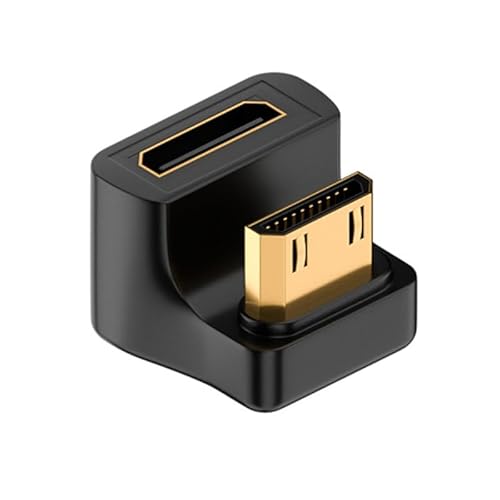 CY 8K Adapter Typ-C Mini HDMI 1.4 Stecker auf Mini HDMI Buchse 360 Grad nach oben gegenüberliegend U Form zurück abgewinkelt Verlängerungskonverter von CY