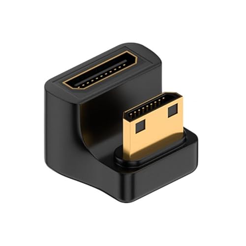 CY 8K Adapter Typ-C Mini HDMI 1.4 Stecker auf Mini HDMI Buchse 360 Grad nach unten gegenüber U Form zurück abgewinkelt Verlängerungskonverter von CY