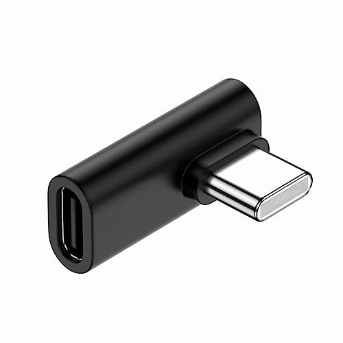 CY 90 Grad links rechts abgewinkelt reversibel USB 3.1 Typ-C Stecker auf Buchse Verlängerungsadapter Low Profile für Laptop Handy von CY