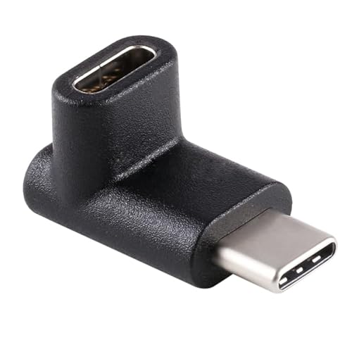 CY 90 Grad nach oben oder unten abgewinkelt, umkehrbar, USB 3.1 Typ-C Stecker auf Buchse, Verlängerung, Stromversorgung, Daten-Video-Adapter für Laptop, Handy von CY