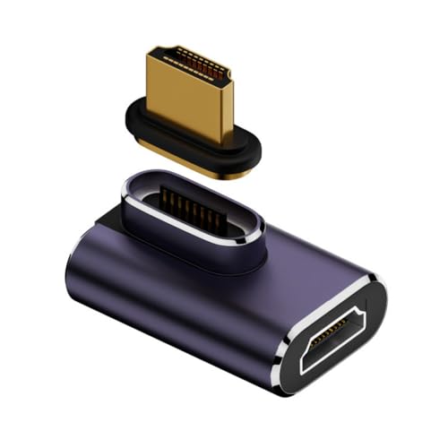 CY Adapter, 90 Grad, rechts abgewinkelt, vertikal, magnetisch, 8K Typ-A HDMI 2.1, Stecker auf Buchse, gerader Videoadapter für Laptop, HDTV CY Adapter, 90 Grad, rechts abgewinkelt, vertikal, magnetisch, 8K Typ-A HDMI 2.1, Stecker auf Buchse, gerader Videoadapter für Laptop, HDTV von CY