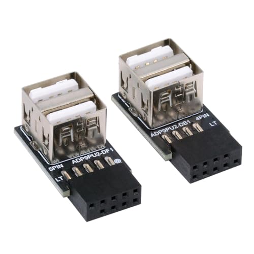 CY Adapter 2 Teile/los 9Pin 10Pin Motherboard Buchsenleiste zu Dual USB 2.0 Buchse Adapter Horizontale Typ von CY