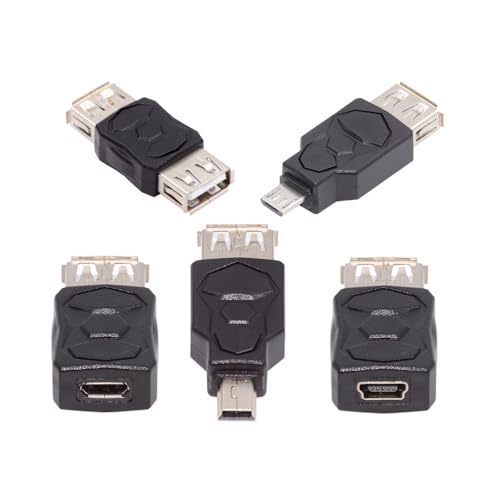 CY Adapter 5 Stück/Lot Micro USB 2.0 OTG Mini USB 5Pin Typ-A Stecker auf Buchse Datenladeadapter von CY