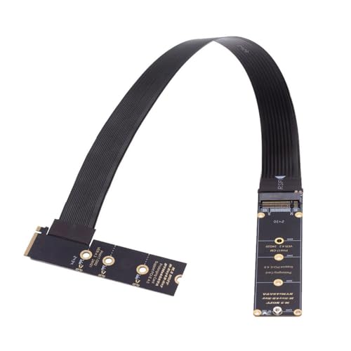 CY Adapter NGFF M-Key NVME Male to Female Extension PCI Express Cable 30cm Right Angled Type 90 Degree PCI-E 4.0 for Mainboard SSD 2230/2242/2260/2280 CY Adapter NGFF M-Key NVME Male to Female Extension PCI Express Cable 30cm Right Angled Type 90 Degree PCI-E 4.0 for Mainboard SSD 2230/2242/2260/2280 von CY