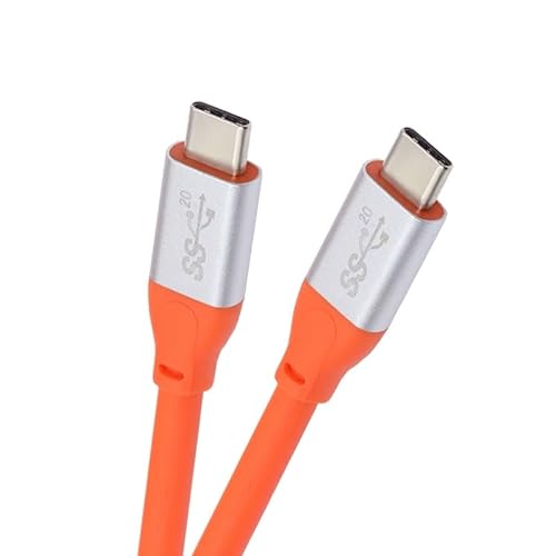 CY Cable USB3.2-Kabel 20 Gbit/s USB4 Ultra Soft High Flex 100 W 8K 5K 4K USB4.0 Hyper Super Flexibles Kabel Stecker auf Stecker Kompatibel mit iPhone 15 iPad Pro Laptop (200 cm) von CY