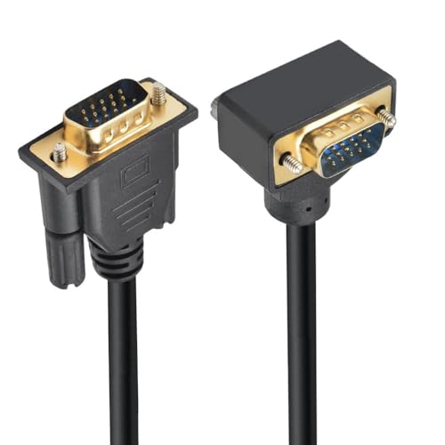 CY-Kabel, 90 Grad nach unten abgewinkelter VGA-RGB-Stecker auf geraden Stecker, Verlängerung 3 COAX + 6 C für Monitor, Projektor, Computer CY-Kabel, 90 Grad nach unten abgewinkelter VGA-RGB-Stecker auf geraden Stecker, Verlängerung 3 COAX + 6 C für Monitor, Projektor, Computer von CY