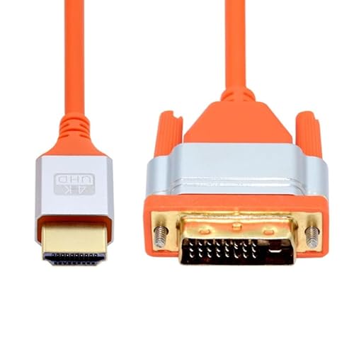 CY-Kabel 4K DVI 24+1 auf HDMI, ultraweiches High-Flex-HDTV-Kabel, hyper-superflexibles Kabel, Hochgeschwindigkeits-Typ-A-Stecker auf Stecker für Computer-HDTV von CY