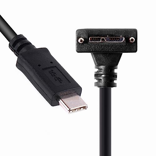 CY Kabel 5 Gbit/s USB-C Typ-C Host auf Micro-USB 3.0 Schraubbefestigung, 90 Grad nach unten abgewinkelt für industrielle Kamera-Aufbewahrung von CY
