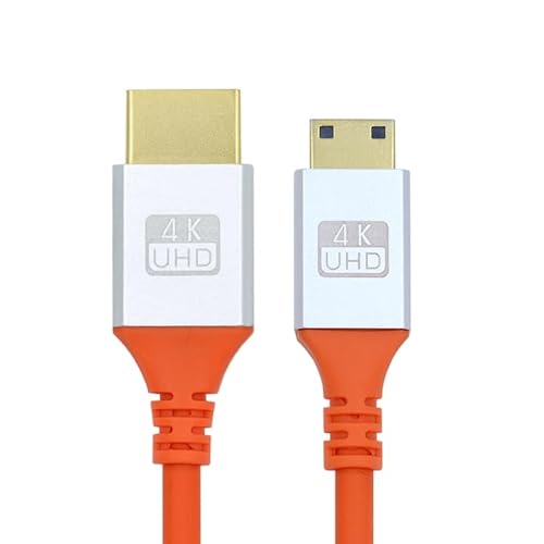 CY Kabel Mini HDMI 4K auf HDMI Ultra Soft High Flex HDTV Kabel Hyper Super Flexible Kabel High Speed Typ-A Stecker auf Stecker für Computer HDTV 0.5M von CY