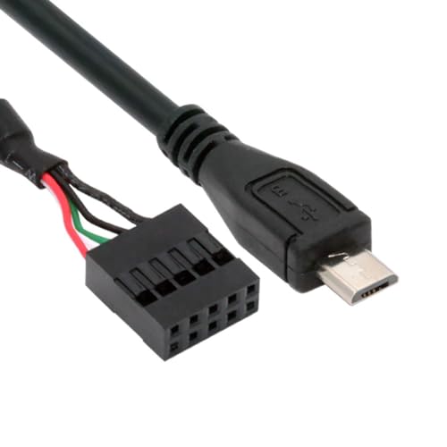 CY Kabel USB 2.0 Motherboard 9-poliger 10-poliger Header auf Micro-USB 5-poliges Kabel 50 cm für Mini-Monitor-Sensor-Panel-Kamera von CY