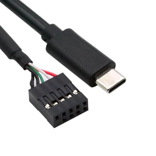 CY Kabel USB 2.0 Motherboard 9-poliger 10-poliger Header zum Typ-C USB-C-Kabel 50 cm für Mini-Monitor-Sensor-Panel-Kamera von CY