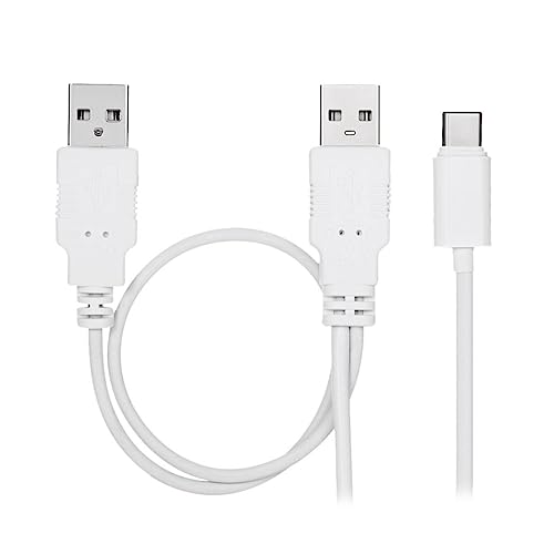 CY Kabel USB 3.1 Typ C USB-C auf Dual A Stecker Extra Power Daten Y Kabel für Telefon Festplatte von CY