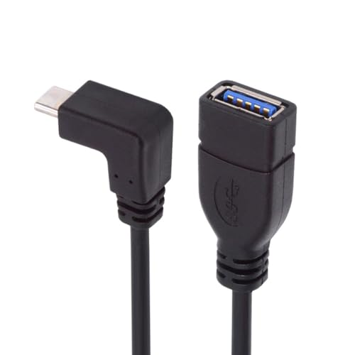 CY-Kabel USB-C USB 3.1 Typ-C-Stecker auf USB 3.0-A-Buchse 10 Gbit/s OTG-Datenstromkabel nach oben und unten abgewinkelt von CY