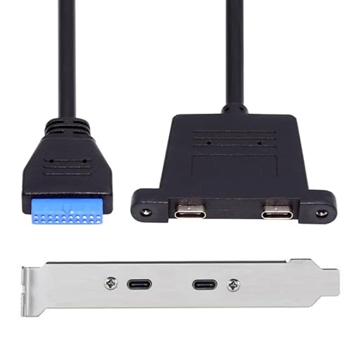 CY Kabel USB3.0 Motherboard 19/20Pin auf USB-C Typ-C Dual Ports Buchse PCI-E Rückwand 5 Gbit/s Kabel von CY