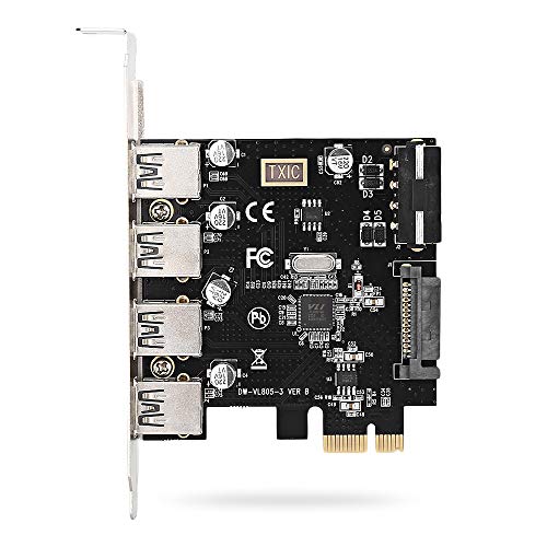 CY Karte 4 Ports PCI-E auf USB 3.0 HUB PCI Express Erweiterungsadapter 5Gbps für Motherboard von CY