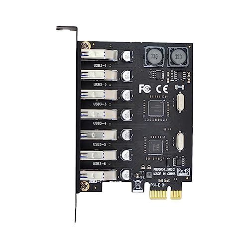 CY Karte 7 Ports PCI-E auf USB 3.0 HUB PCI Express Erweiterungsadapter 5Gbps für Motherboard von CY