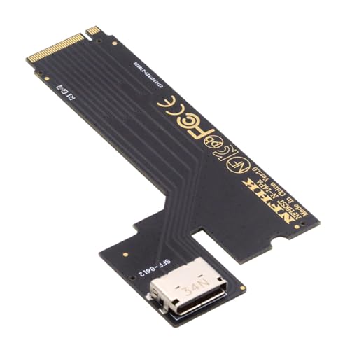 CY Karte PCI-E 4.0 M.2 M-Key zu Oculink SFF-8612 SFF-8611 Hostadapter für 2022–2023 ThinkBook 14+, Externe Grafikkarte und SSD von CY