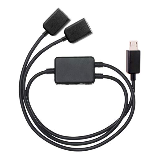 CY Micro USB 2.0 zu Dual Ports Micro USB 5Pin weibliches HUB Kabel für Laptop Desktop Maus Flash Disk von CY