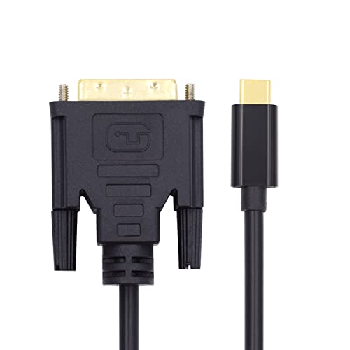 CY Typ-C-Videokabel, USB 3.1, USB-C auf DVI, unterstützt 1080p, 60 Hz, 1,8 m, für Monitor, Laptop, HDTV von CY