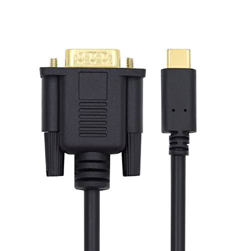 CY Typ-C-Videokabel, USB 3.1, USB-C auf VGA, RGB, unterstützt 1080p, 60 Hz, 1,8 m, für Monitor, Laptop, HDTV von CY