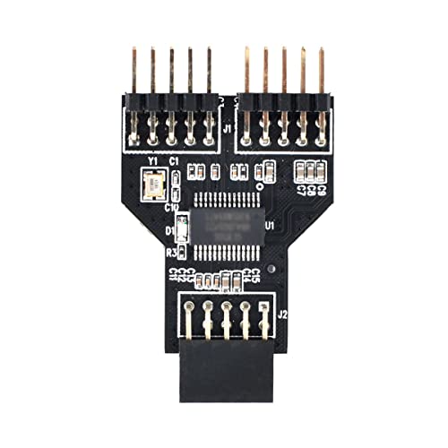 CY USB 2.0 Motherboard Kabel 9pin USB 2.0 Header 1 auf 2 Buchse 10pin Verlängerung Splitter Adapter HUB Connector Adapter Port Multilier von CY