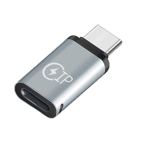 CY USB-C-Typ-C-Stecker auf 8P-Buchse, 27 W Leistung, 480 Mbit/s, Datenadapter, Flacher Typ, kompatibel mit Telefon, Android und Tablet von CY